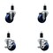 Service Caster 3'' Solid Poly Wheel Swivel 1-3/8'' Expanding Stem Caster Set 2 Brakes, 4PK SCC-EX20S314-SPUS-2-TLB-2-138 - alternate 1